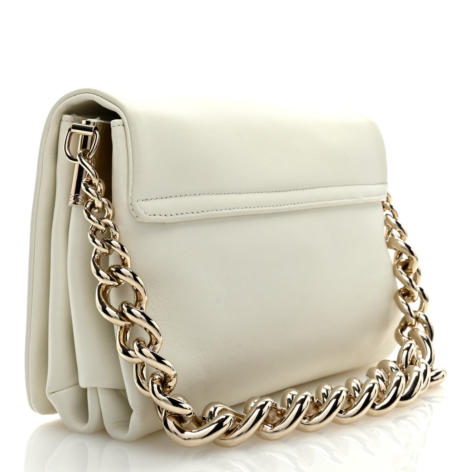 Versace Nappa Palazzo Sultan Shoulder Bag White 2 of 8