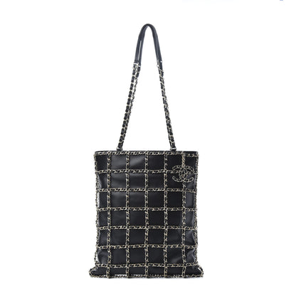 Chanel Lambskin Large Shopping Chain Tote Black 1 of 11