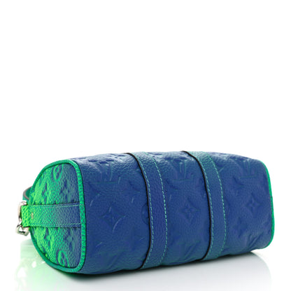 Louis Vuitton Taurillon Illusion Keepall XS Bleu Vert 4 of 7