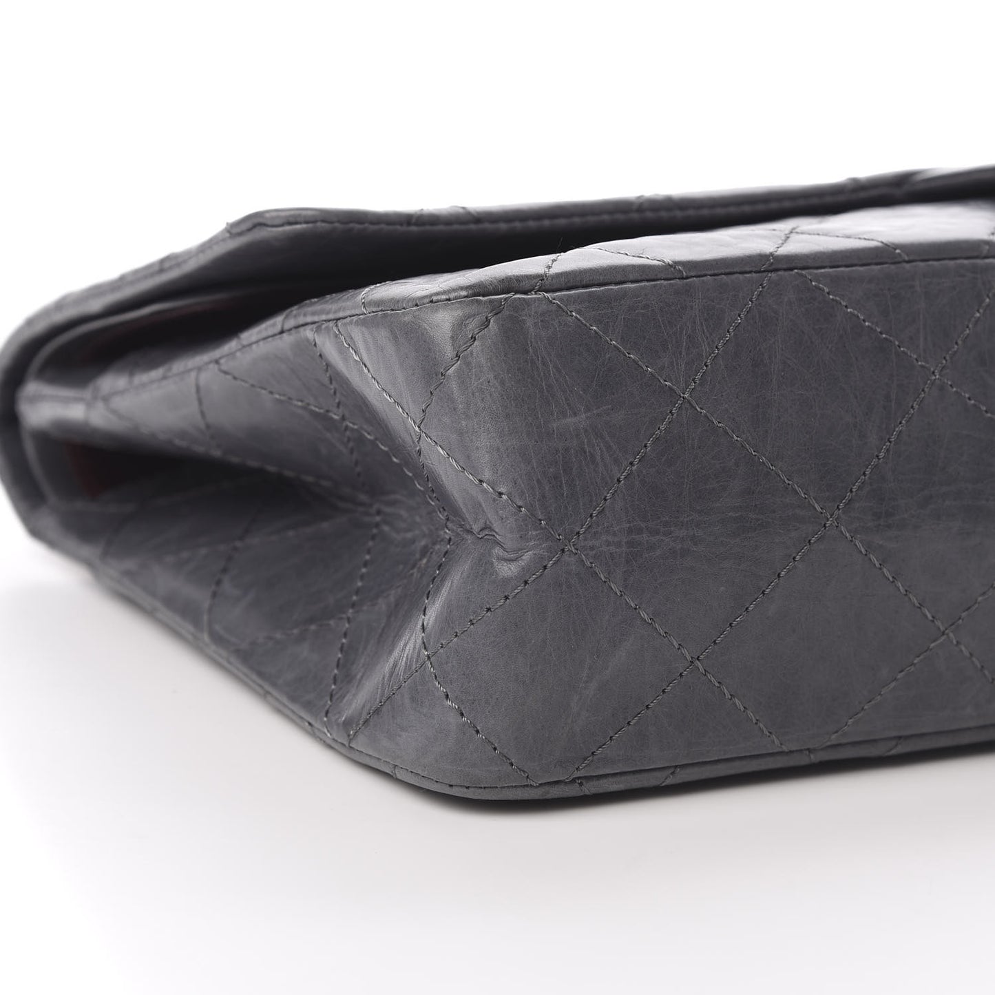 Aged Calfskin Quilted 50th Anniversary 2.55 Reissue 227 Flap Grey