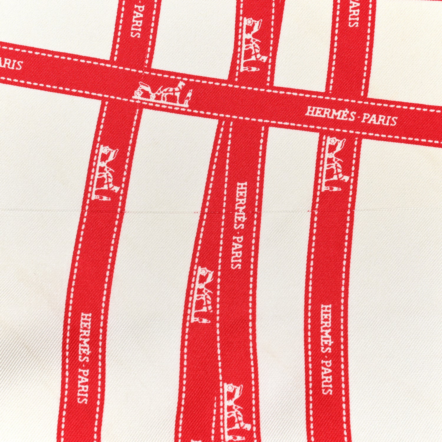 Hermes Silk Bolduc Pocket Square Scarf 8 of 8