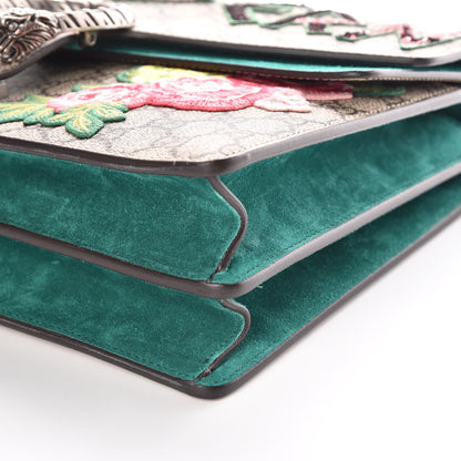 Gucci GG Supreme Monogram Embroidered Medium Dionysus Shoulder Bag Emerald 6 of 11