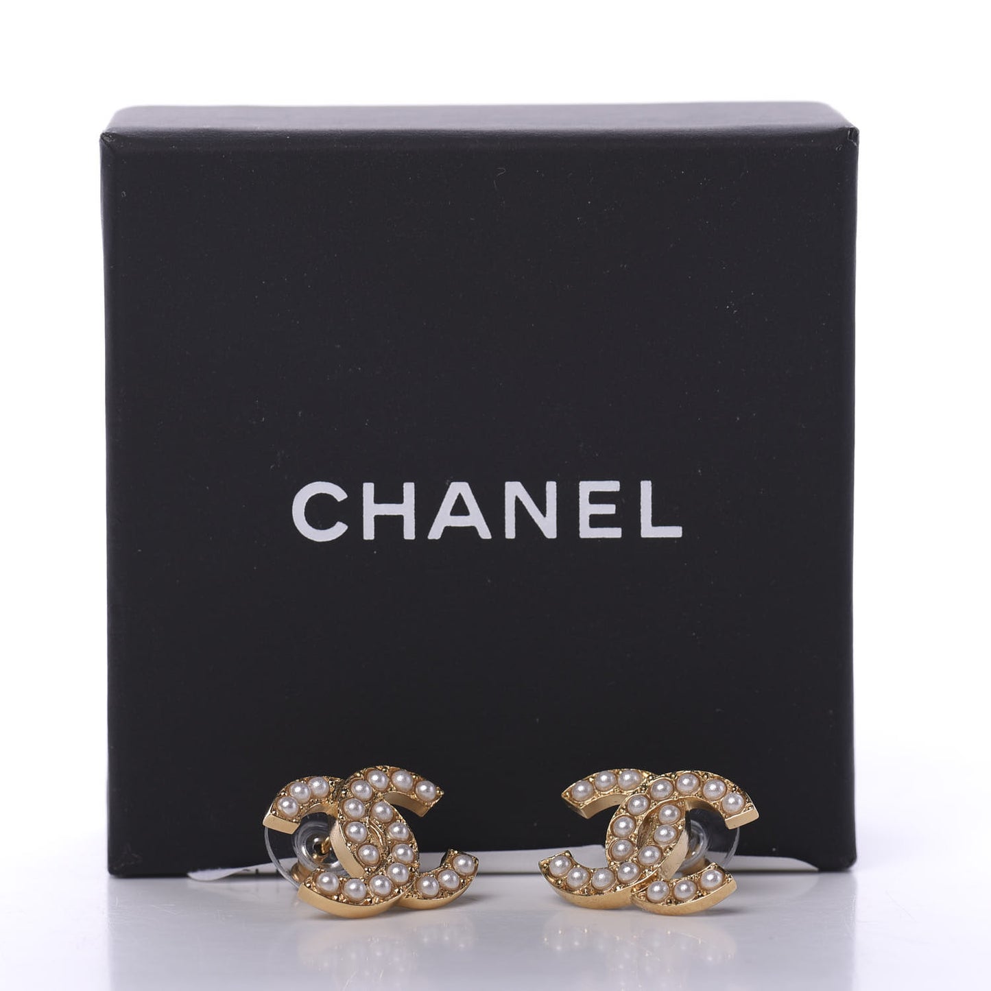 Pearl CC-Casino Earrings Gold