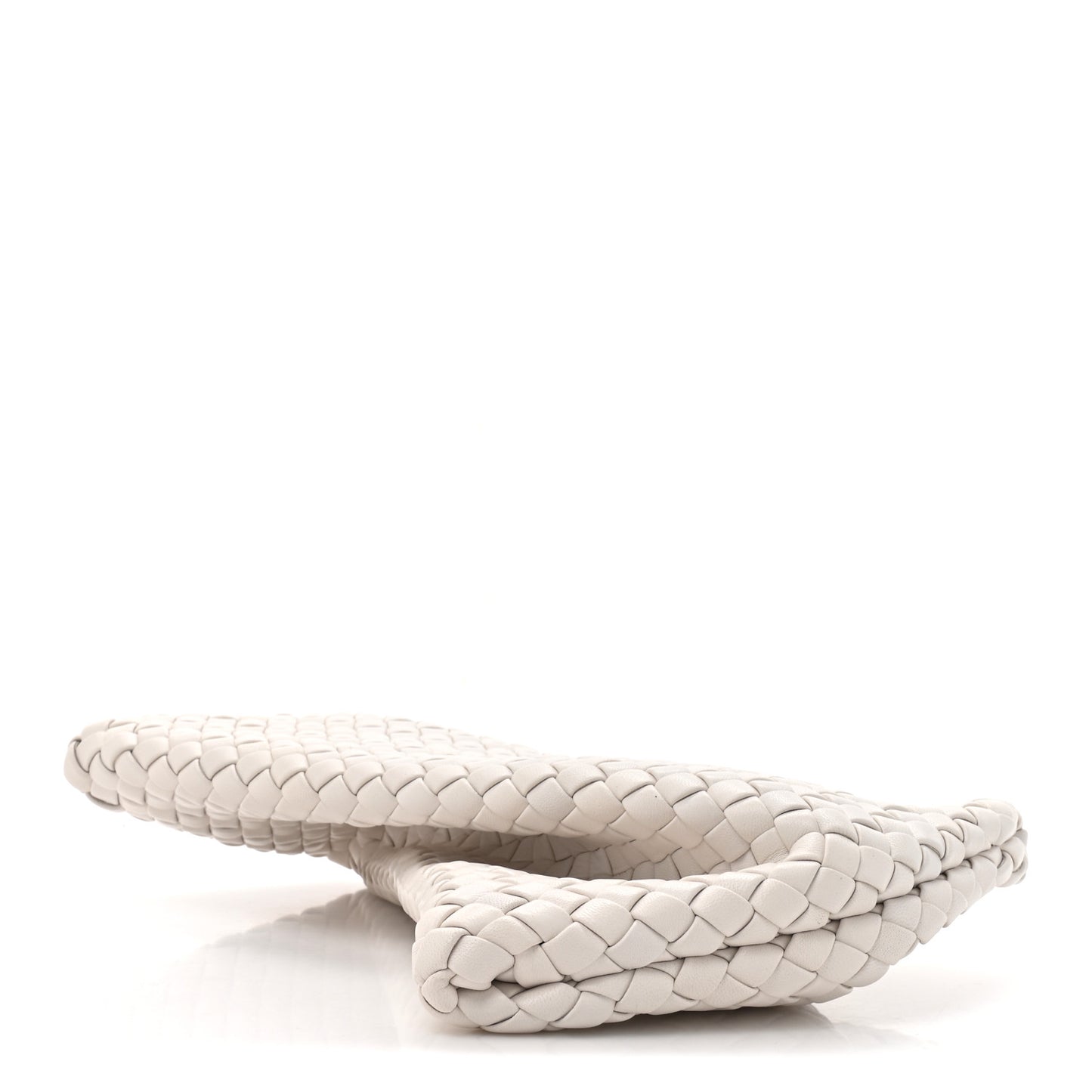 Nappa Intrecciato Crisscross Clutch Sherbert Chalk
