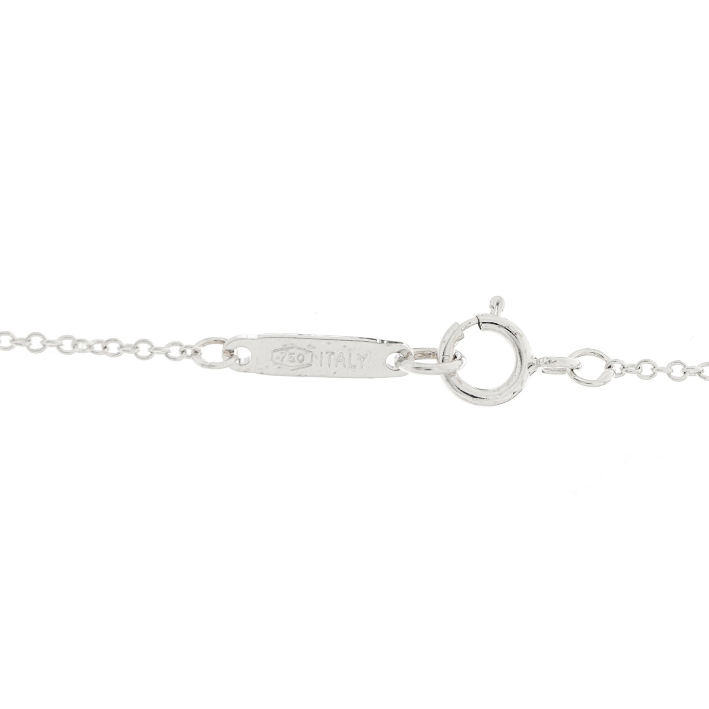 18K White Gold Diamond Cross Stitch Pendant Necklace