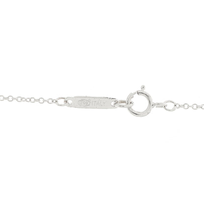Tiffany 18K White Gold Diamond Cross Stitch Pendant Necklace 4 of 5