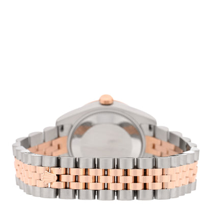 Rolex Stainless Steel 18K Everose Gold Diamond 31mm Oyster Perpetual Datejust Watch Chocolate Roman 178341 3 of 5