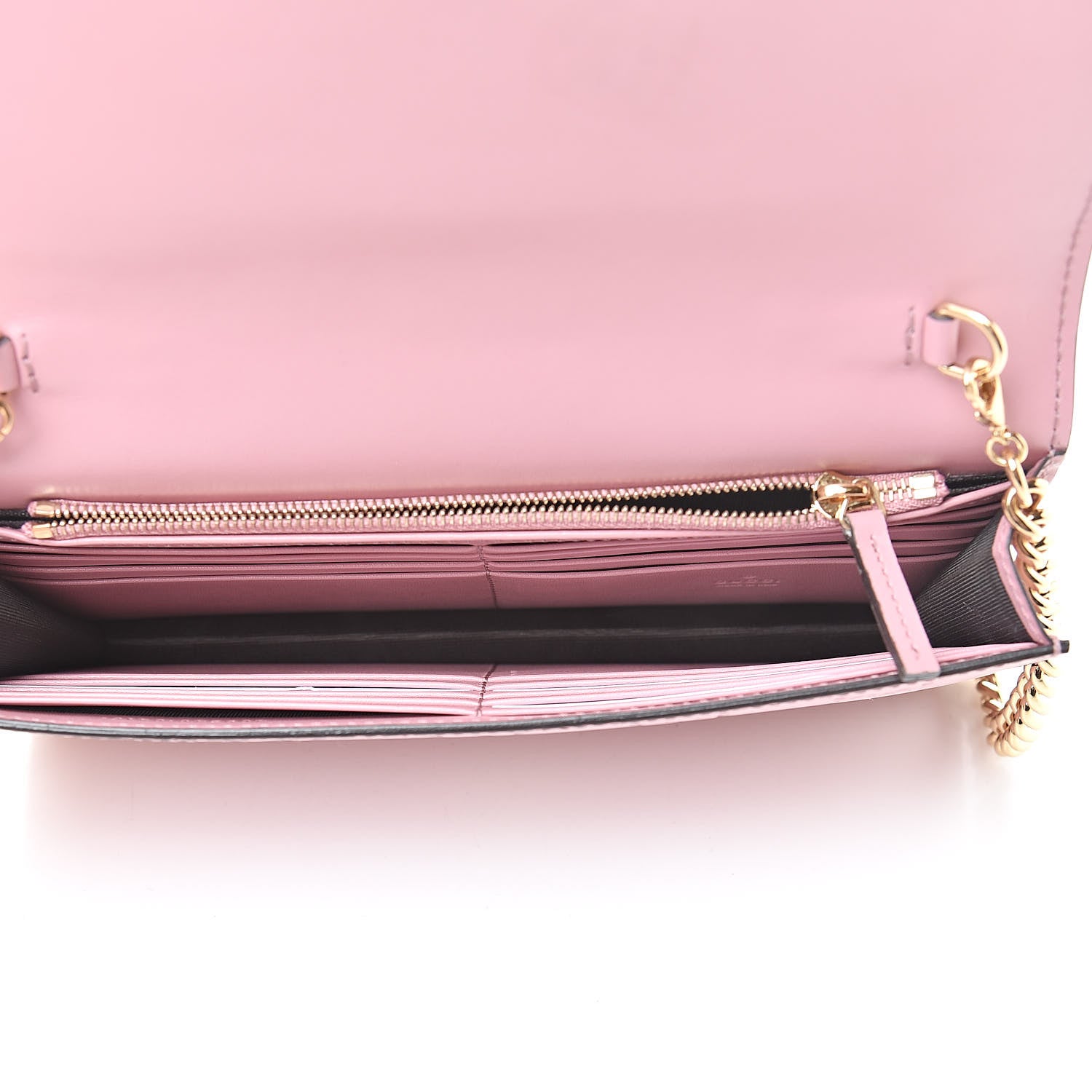 Gucci Guccissima Icon Chain Wallet Carmine Rose 5 of 11