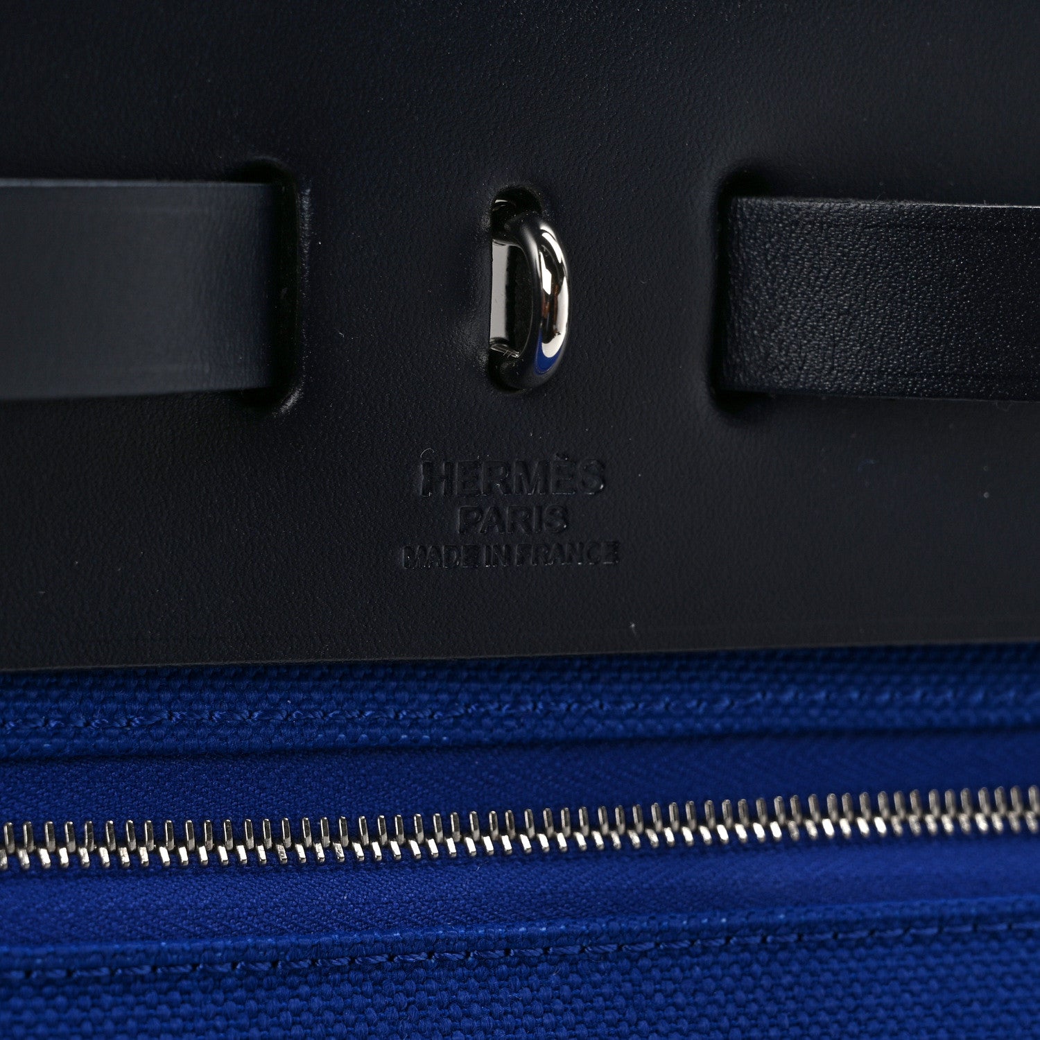 Hermes Toile Vache Hunter Herbag Zip 31 PM Bleu Electrique Bleu Indigo 8 of 11