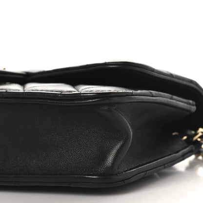 Chanel Lambskin Quilted Flap Phone Holder With Chain Black 11 of 12