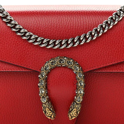 Gucci Dollar Calfskin Swarovski Crystal Small Dionysus Shoulder Bag Hibiscus Red 11 of 15
