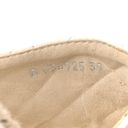 Chanel Lambskin Quilted CC Espadrille Slip On Sandals 39 White 9 of 9