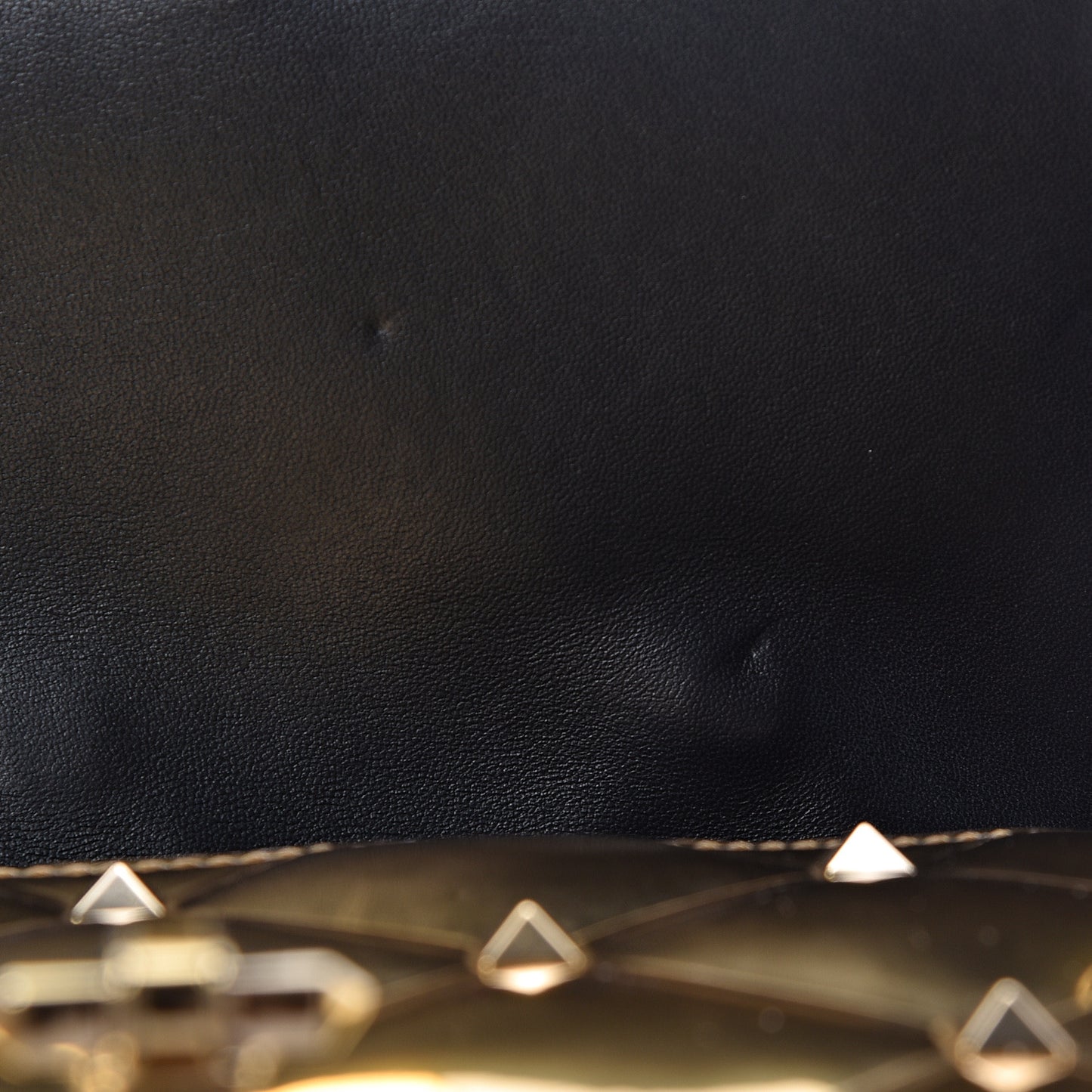 Metallic PVC Candystud Top Handle Bag Gold