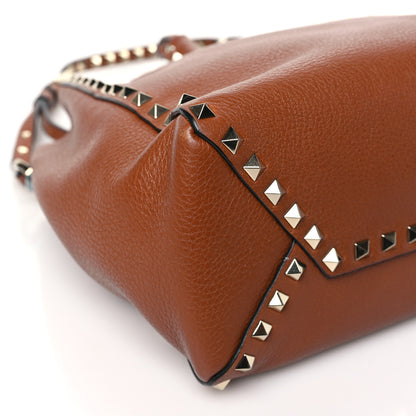 Valentino Garavani Grained Calfskin Rockstud Small Bucket Bag Selleria 8 of 9