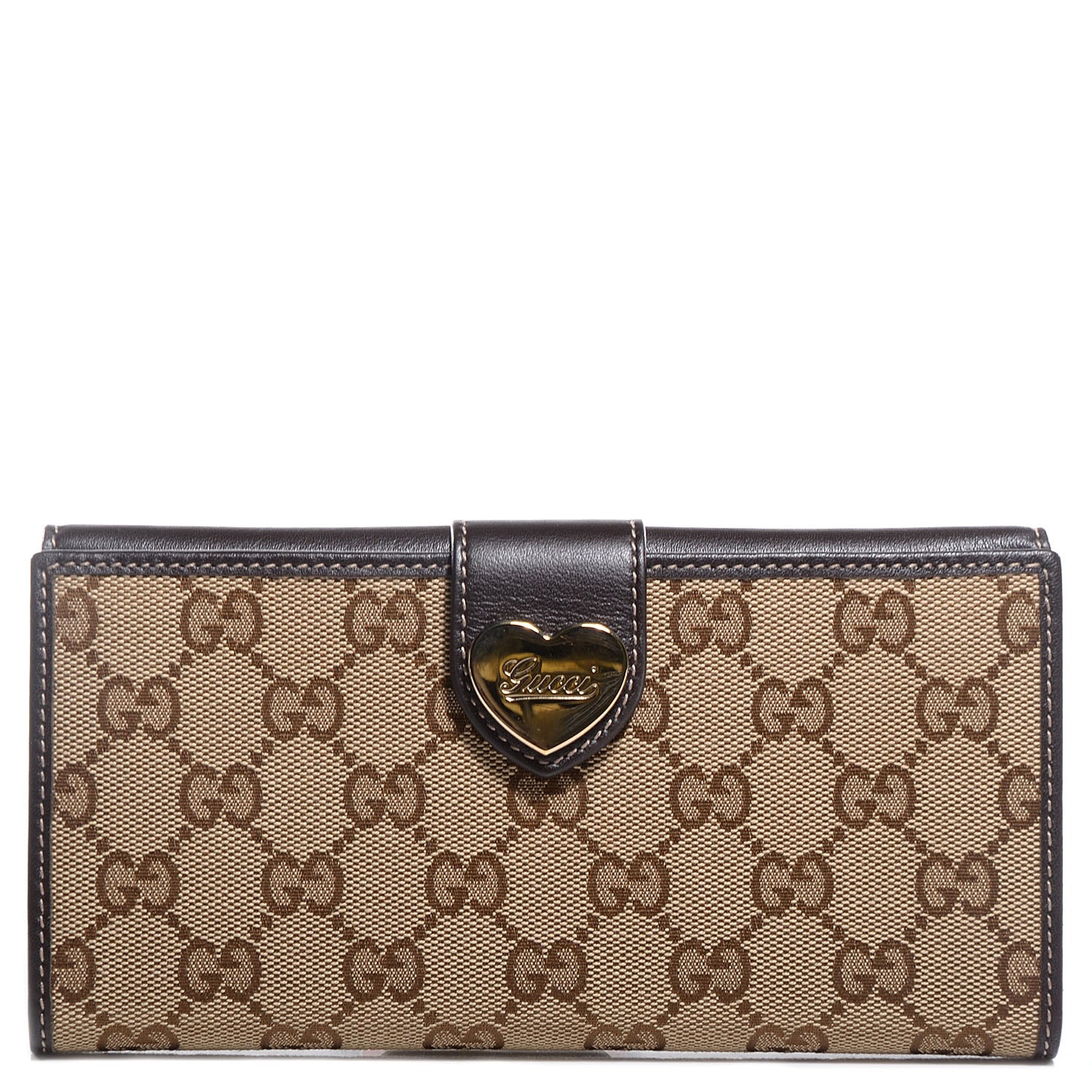 Gucci Monogram Heart Continental Wallet Brown 1 of 8