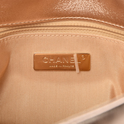 Chanel Metallic Lambskin Quilted Medium Chanel 19 Flap Gold 8 of 12