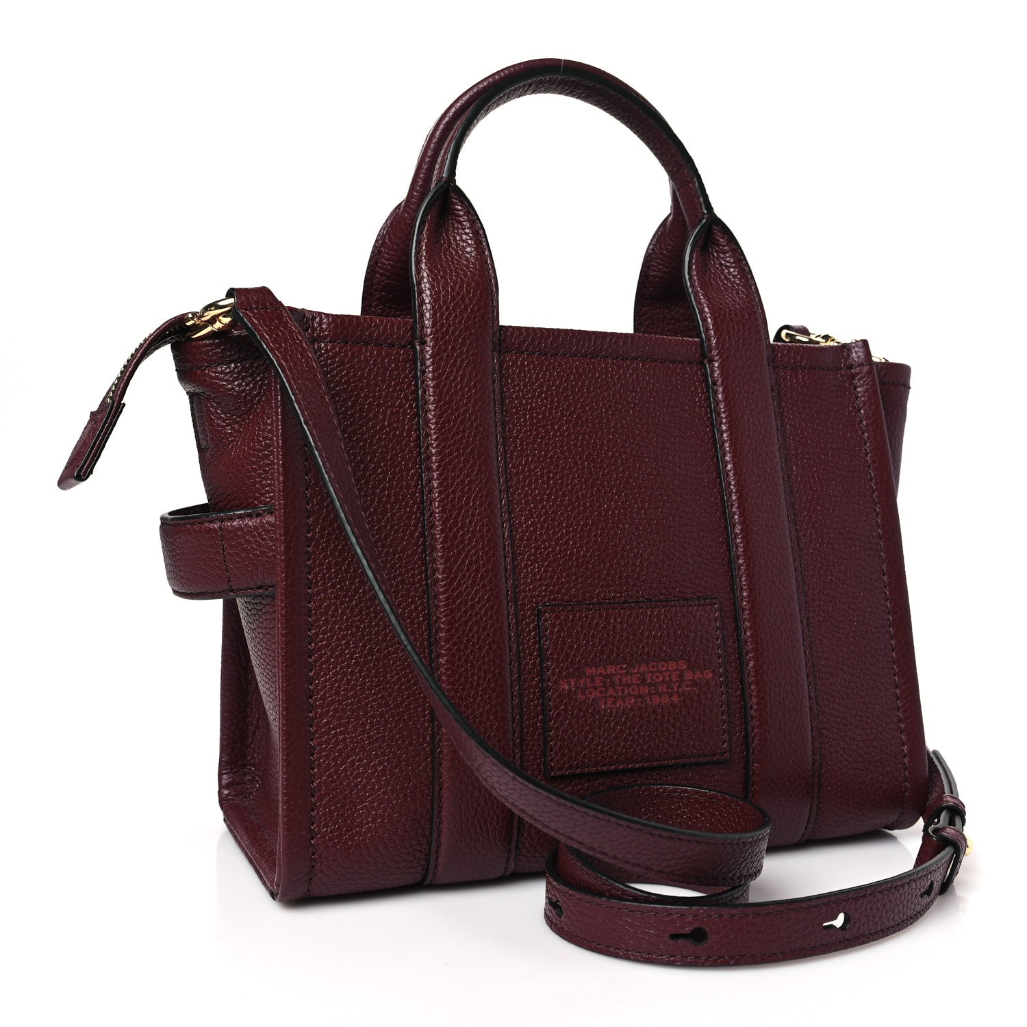 Marc Jacobs Grained Calfskin Small The Tote Bag Chianti 3 of 8