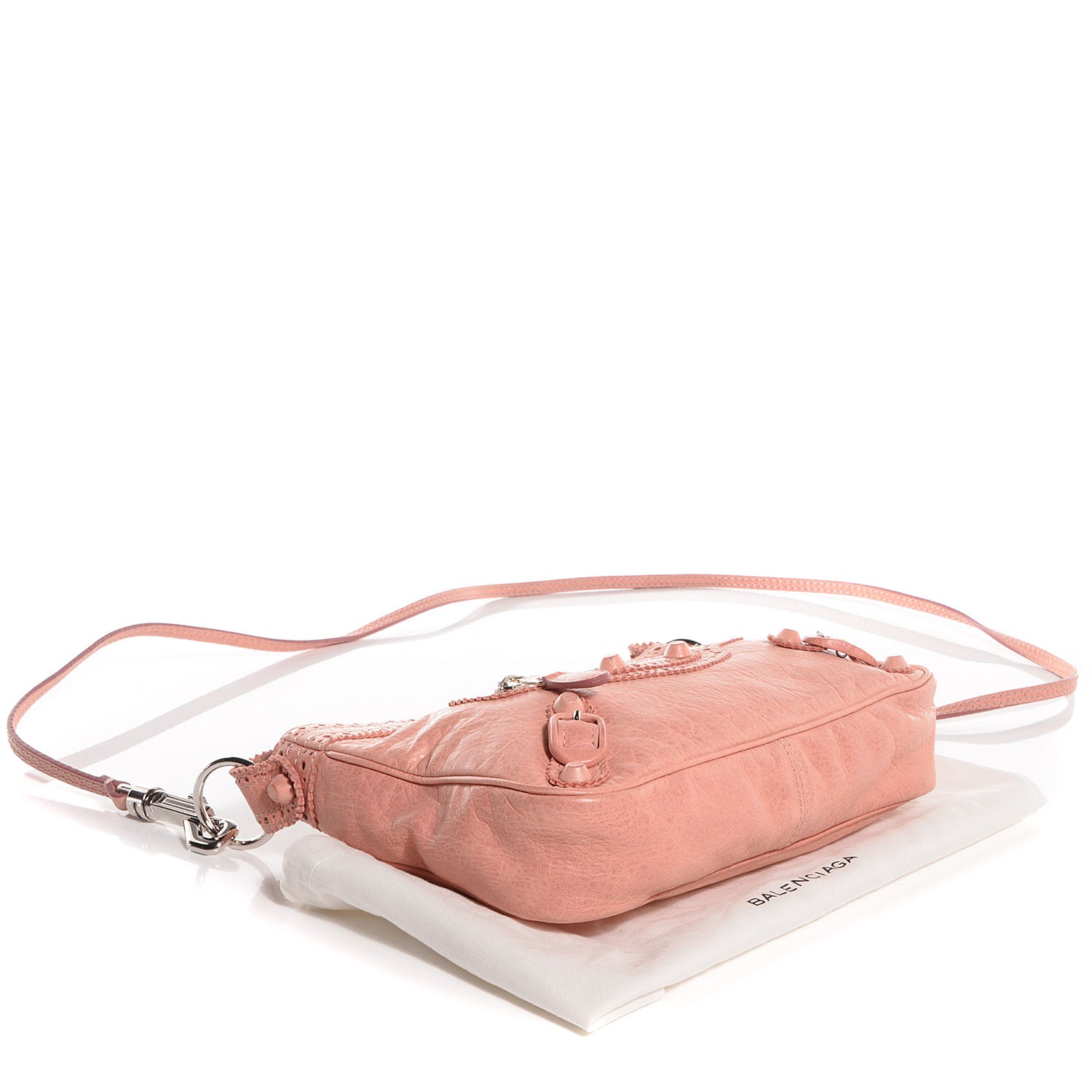 Balenciaga Agneau Giant Brogues Hardware Hip Vieux Rose 5 of 11