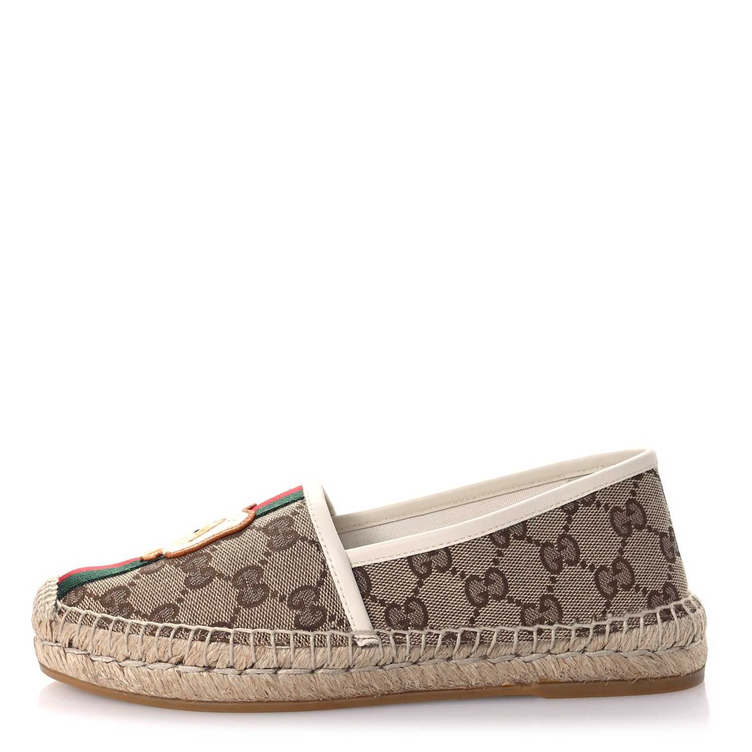 Gucci X PIKARAR GG Supreme Monogram Espadrilles 36 Beige Ebony White 1 of 9