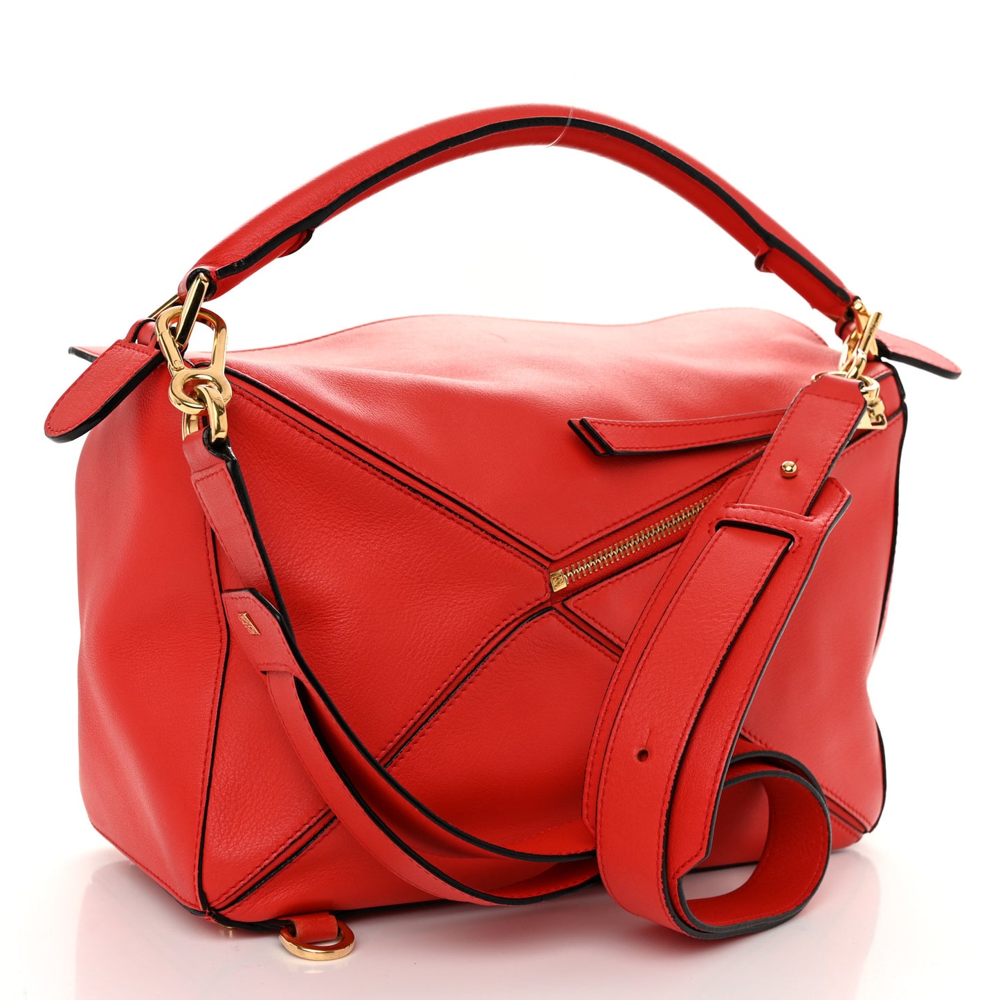Calfskin Medium Puzzle Bag Scarlet
