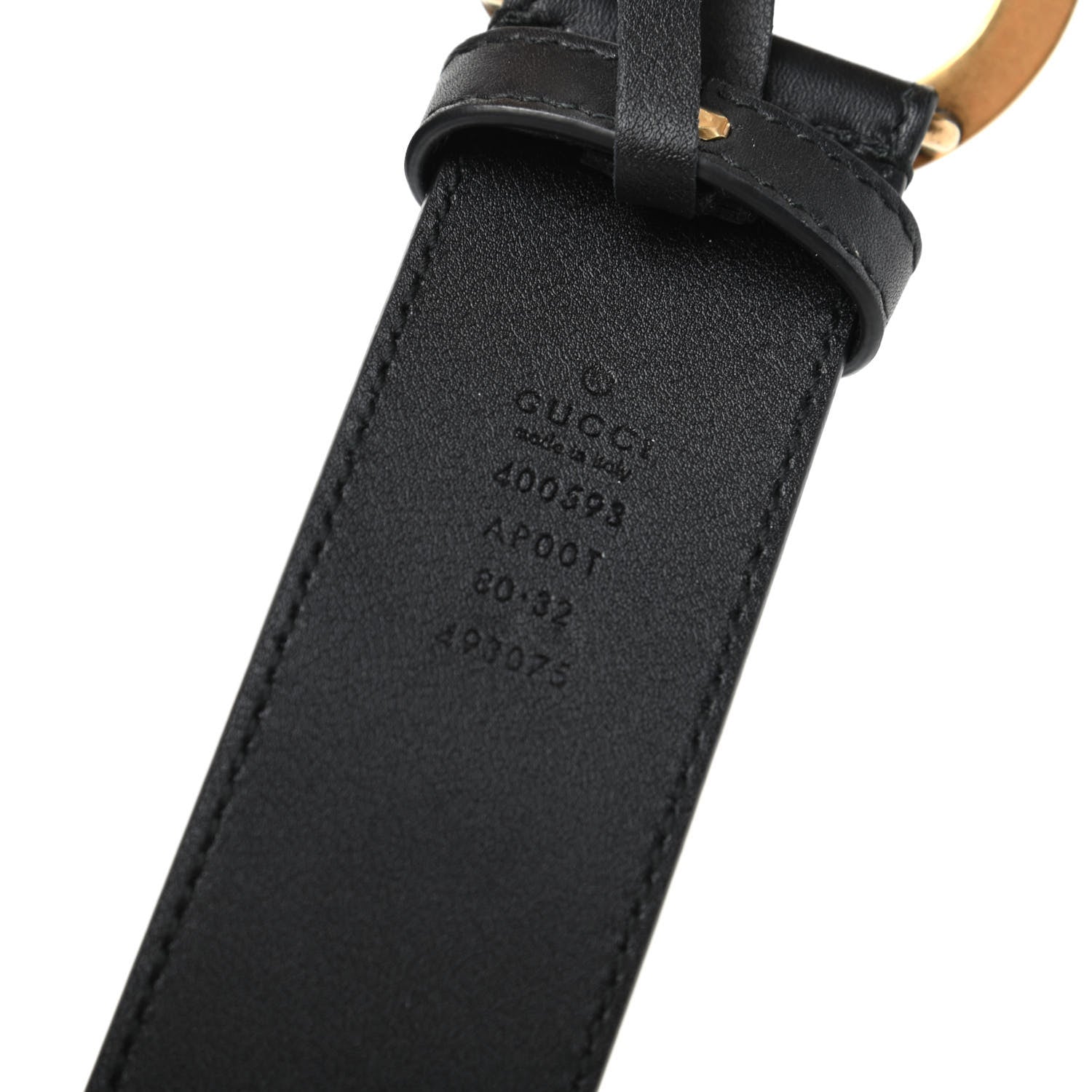 Gucci Calfskin Double G 40mm Belt 80 32 Black 3 of 5