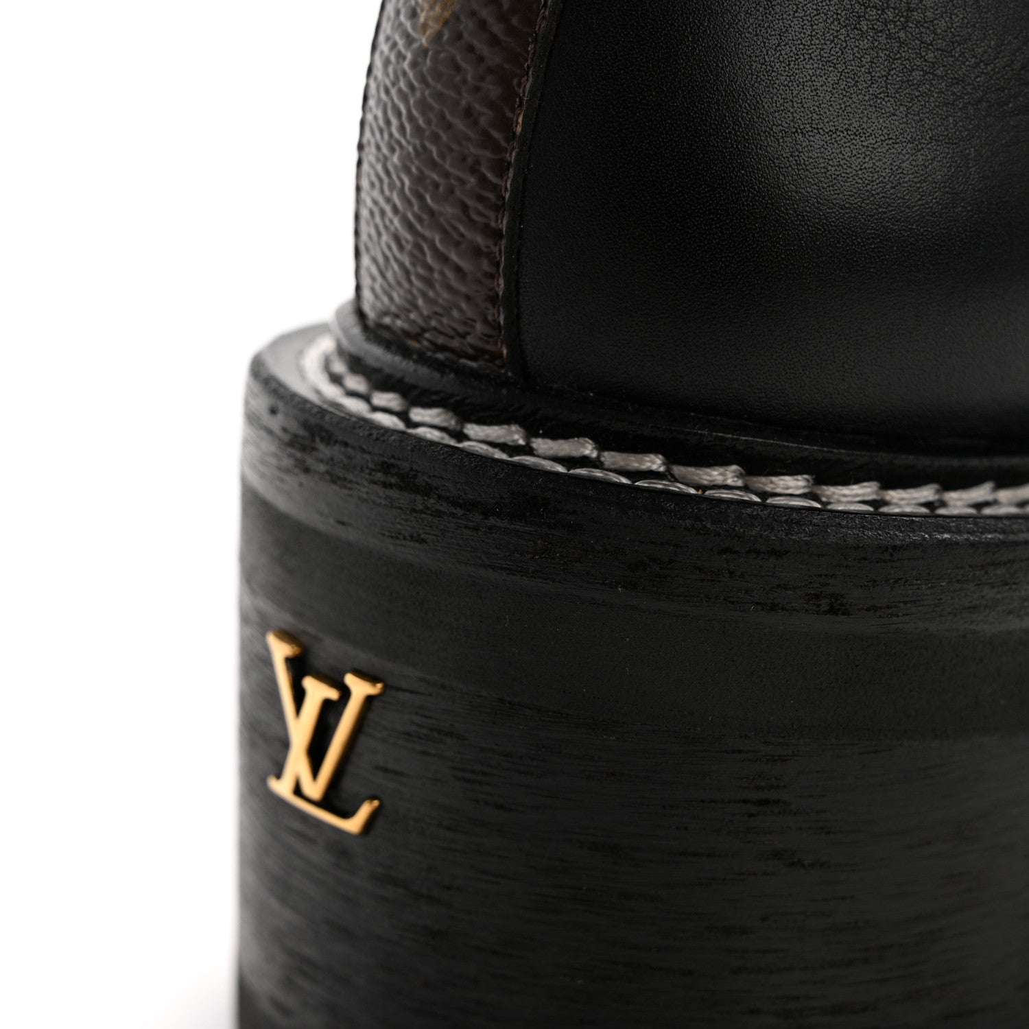 Louis Vuitton Calfskin Monogram Beaubourg Ankle Boots 37.5 Black 9 of 10