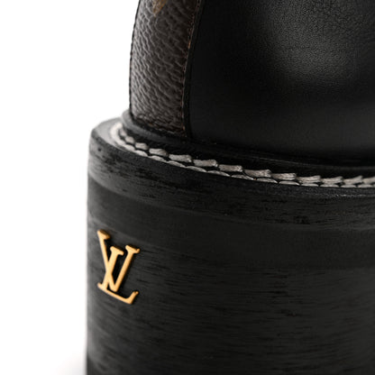 Louis Vuitton Calfskin Monogram Beaubourg Ankle Boots 37.5 Black 9 of 10