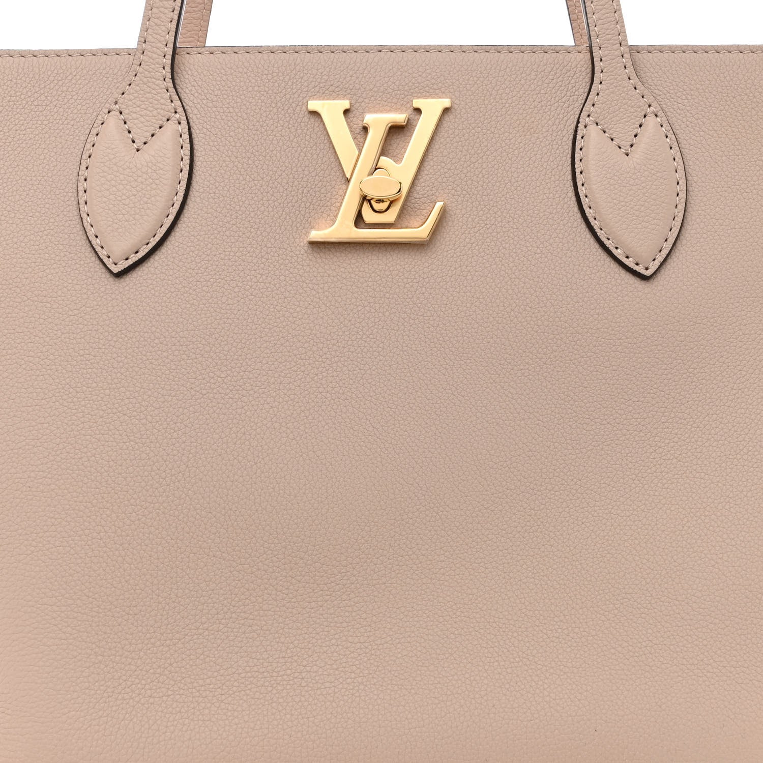 Louis Vuitton Grained Calfskin Lockme Shopper Greige 7 of 11
