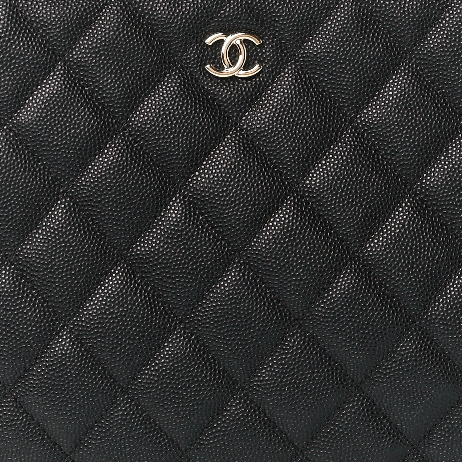 Chanel Caviar Quilted Medium Cosmetic Case Black 8 of 11