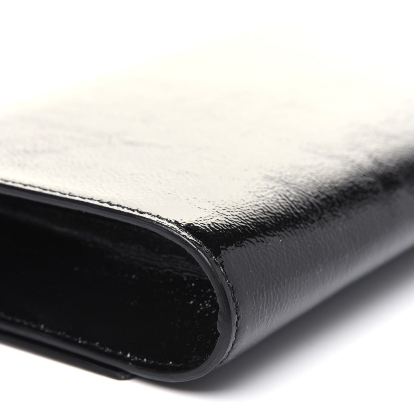Textured Patent Monogram Belle De Jour Clutch Black
