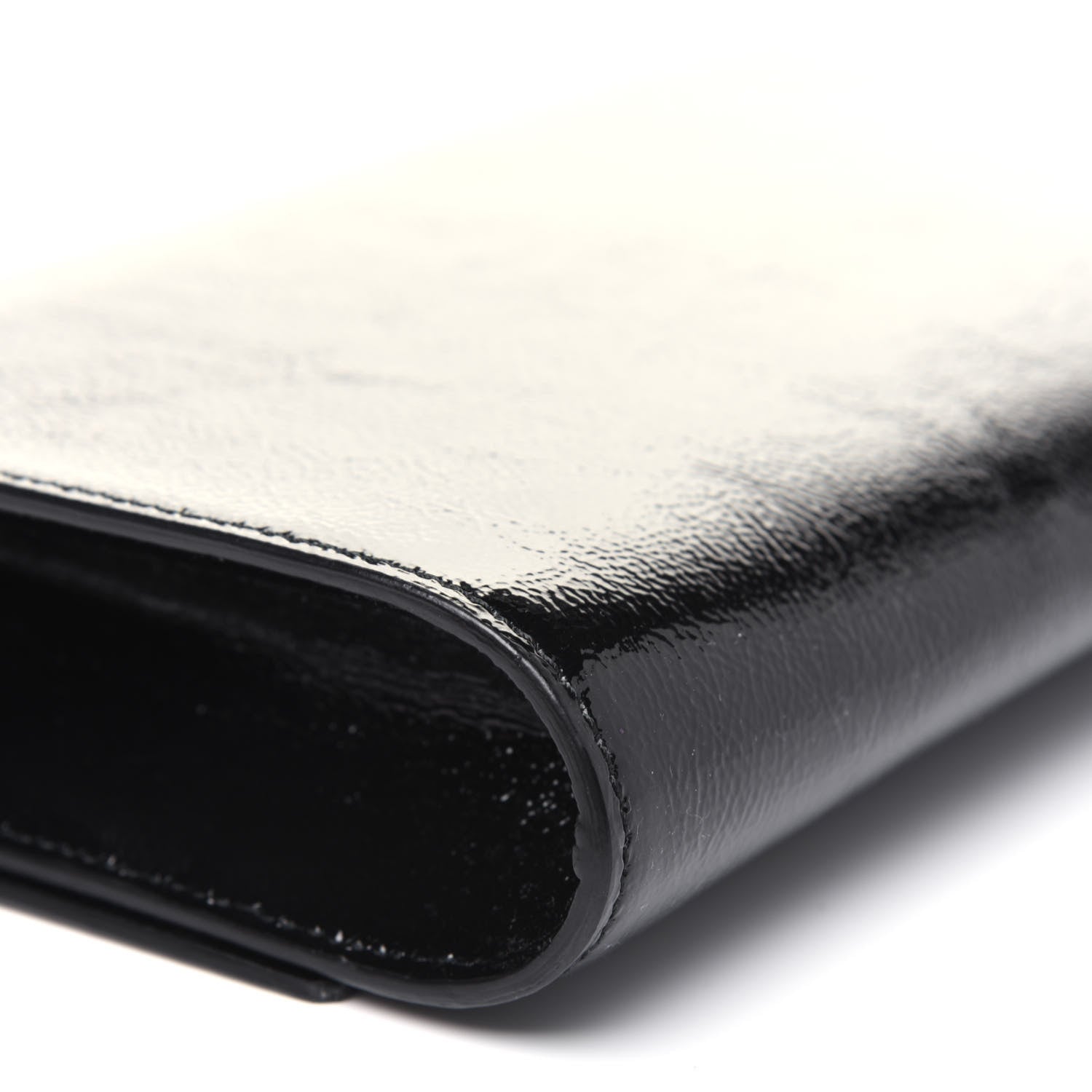 Saint Laurent Textured Patent Monogram Belle De Jour Clutch Black 12 of 13