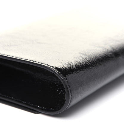 Saint Laurent Textured Patent Monogram Belle De Jour Clutch Black 12 of 13