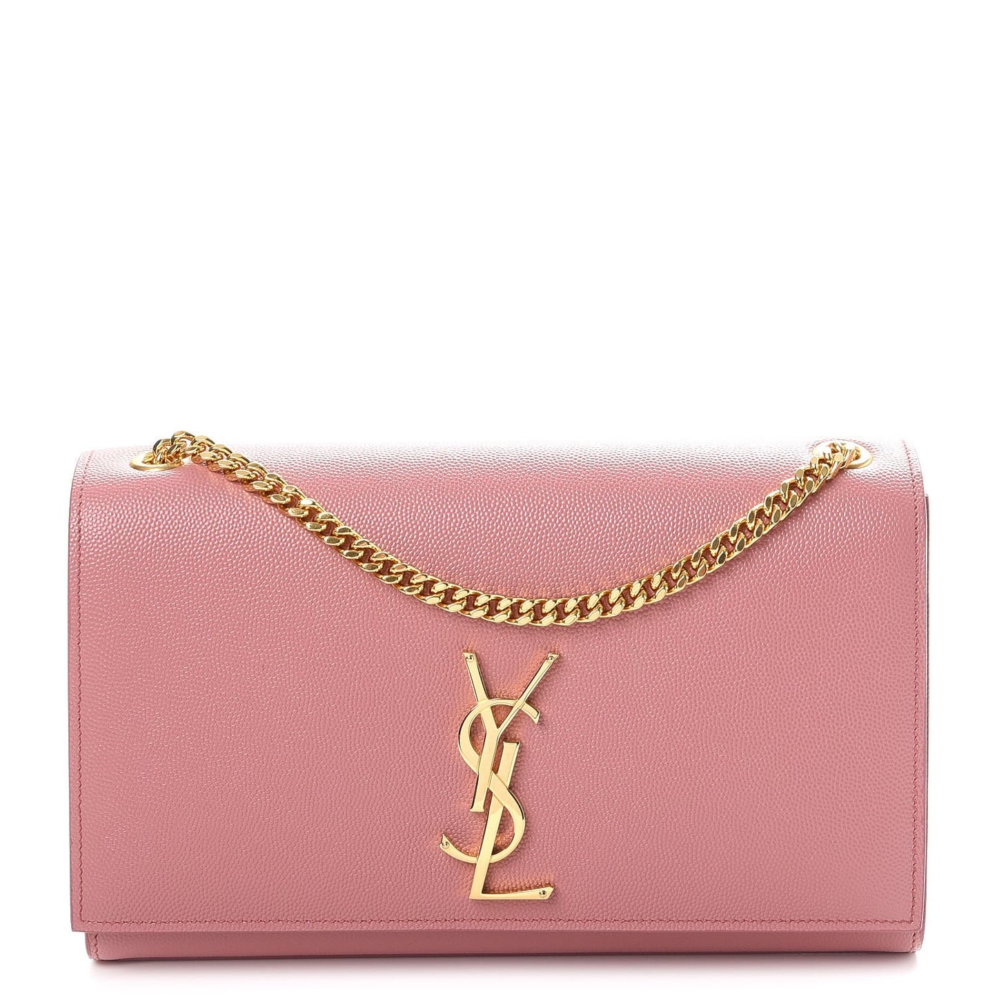 Grain De Poudre Medium Classic Monogram Kate Satchel Dark Rose