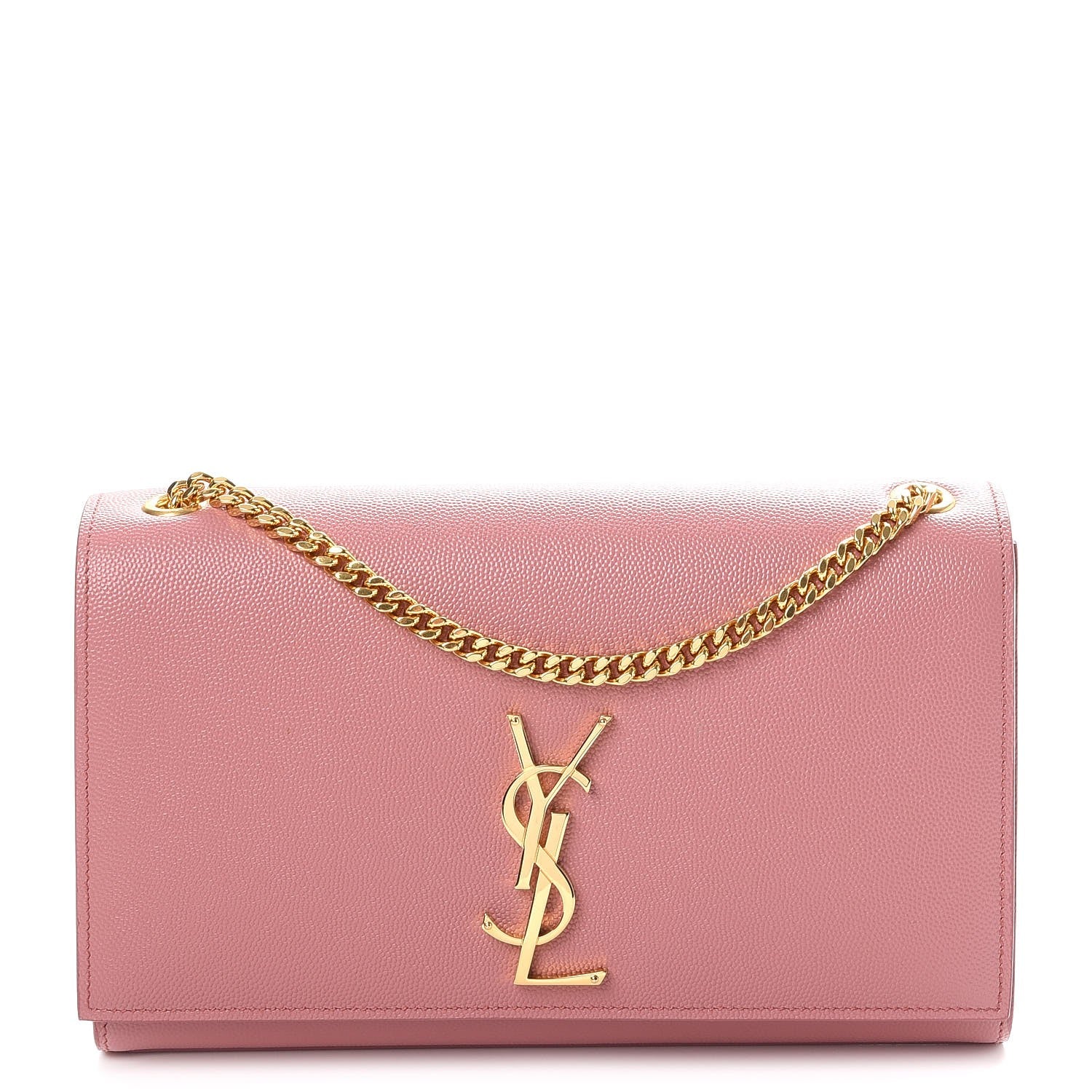 Saint Laurent Grain De Poudre Medium Classic Monogram Kate Satchel Dark Rose 1 of 8