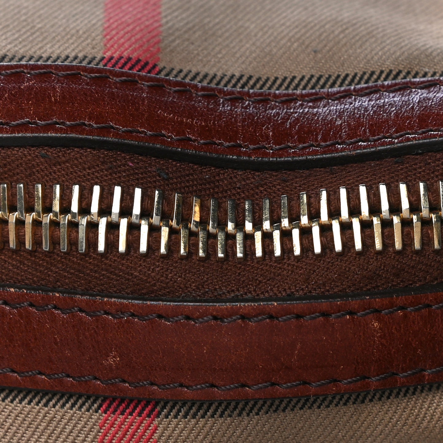 Bridle Calfskin House Check Small Orchard Bowling Bag Deep Claret