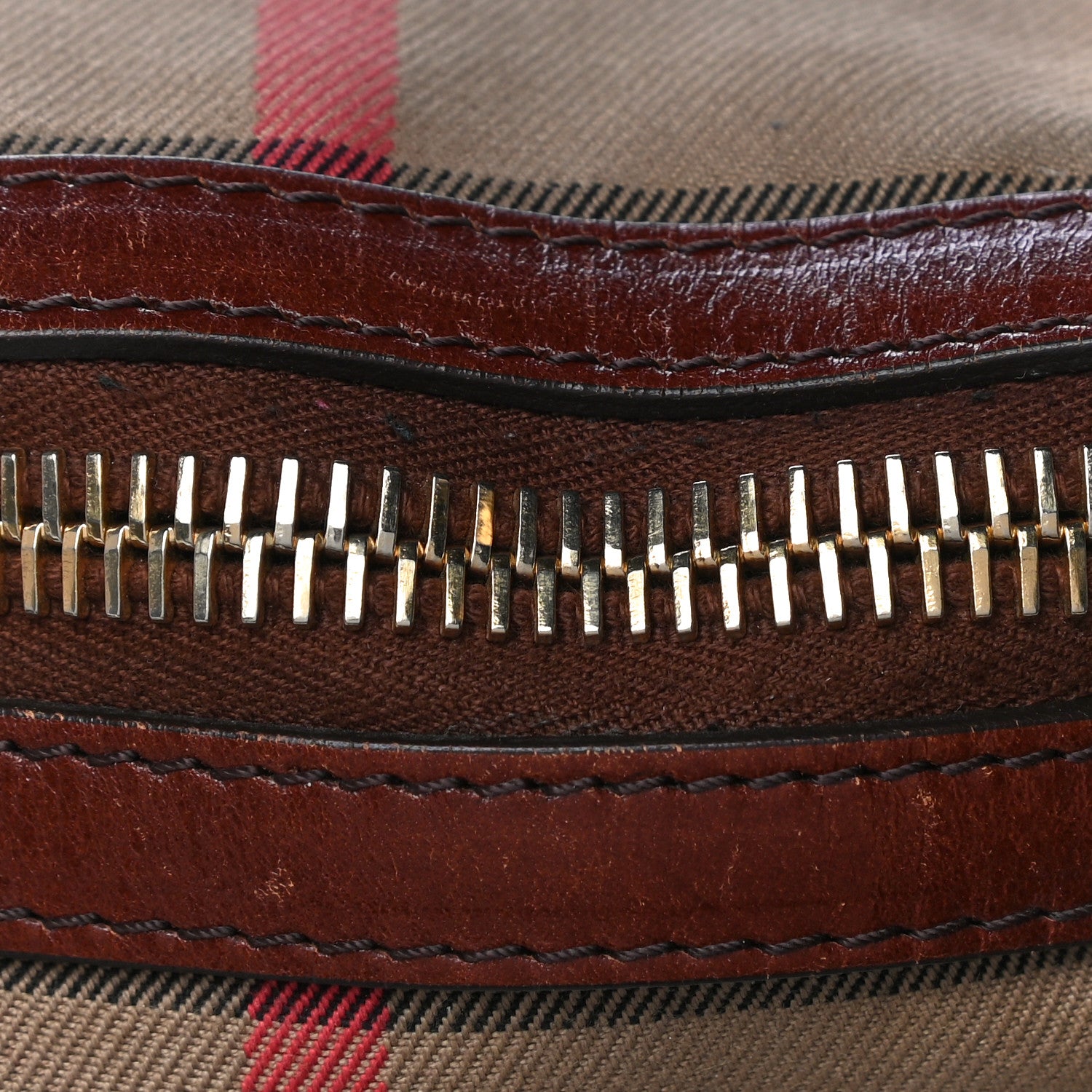 Burberry Bridle Calfskin House Check Small Orchard Bowling Bag Deep Claret 35 of 36