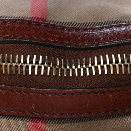 Burberry Bridle Calfskin House Check Small Orchard Bowling Bag Deep Claret 35 of 36