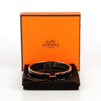 Hermes Enamel Narrow Clic Clac H Bracelet GM Black 6 of 6