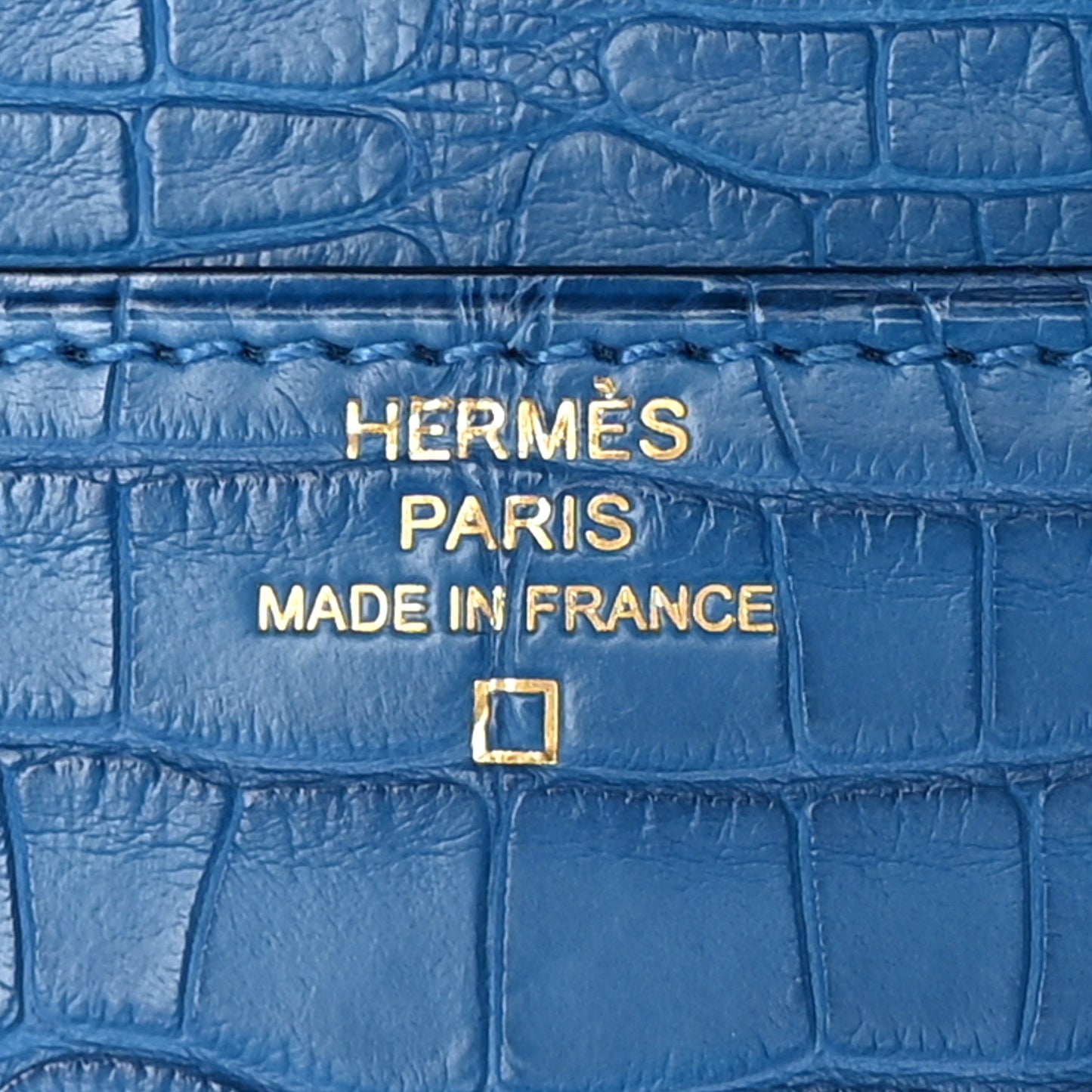 Matte Alligator Constance Long Wallet To Go Bleu Zellige