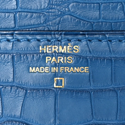 Hermes Matte Alligator Constance Long Wallet To Go Bleu Zellige 6 of 13