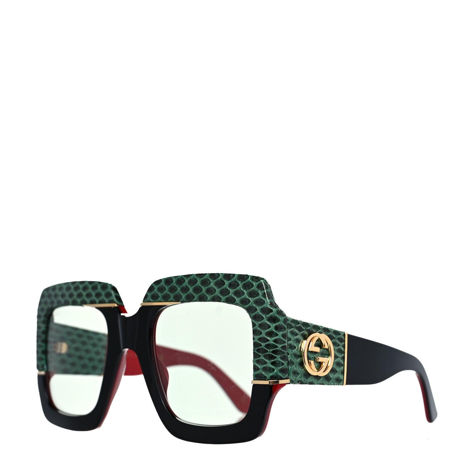 Gucci Snakeskin Acetate Square Sunglasses GG0484S Multicolor 1 of 8