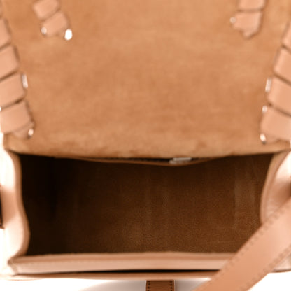 Chloe Calfskin Whipstitch Mini Marcie Round Crossbody Bag Light Tan 4 of 9