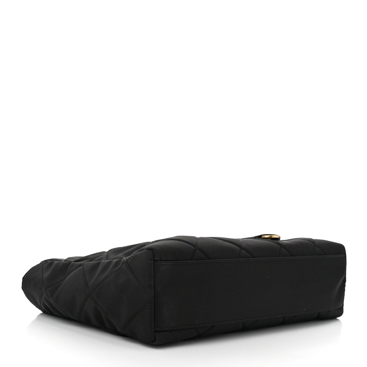 Re-Nylon Impuntu Quilted Re-Edition 1995 Chaine East West Medium Tote Bag Black