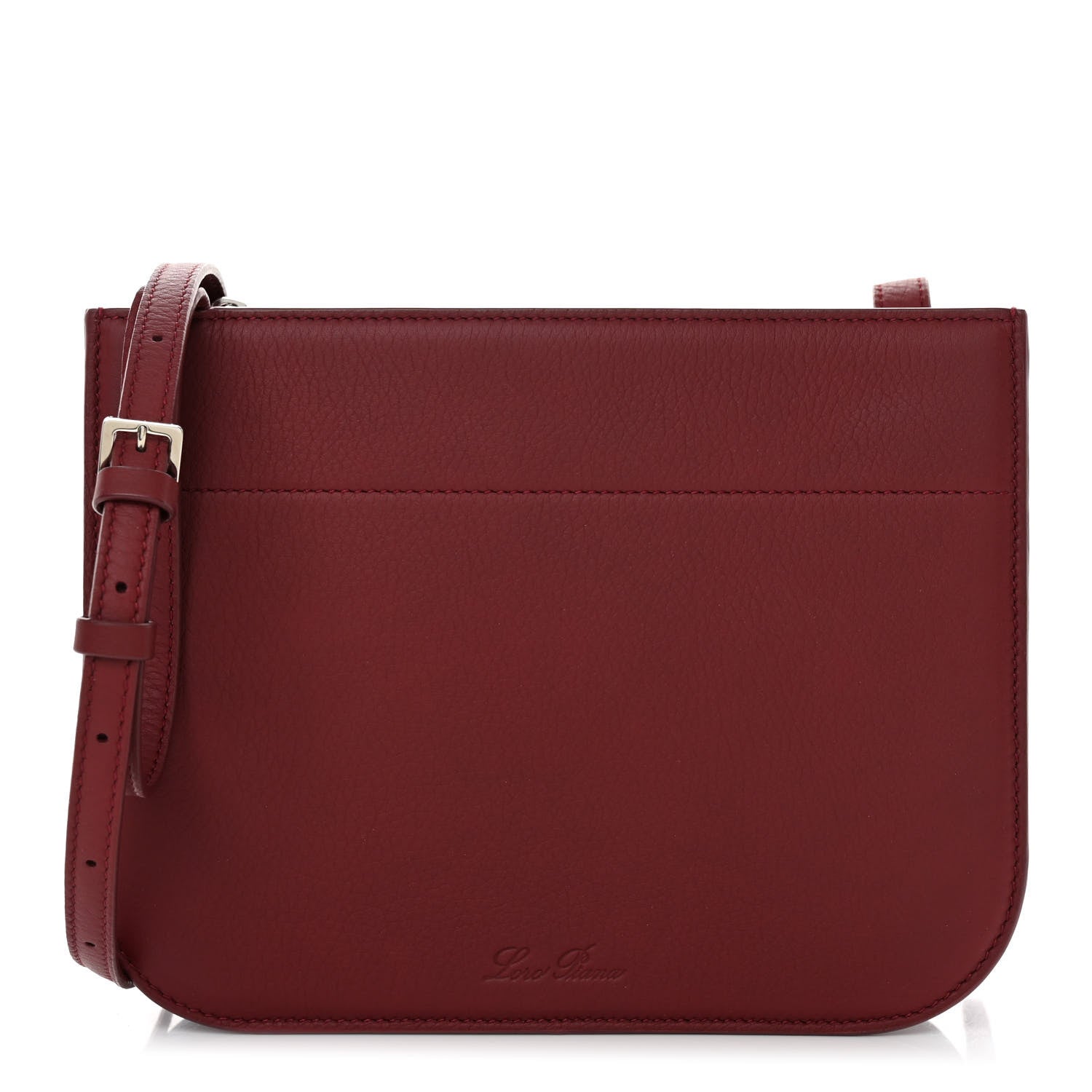 Loro Piana Grained Calfskin My Way Petite Burgundy 1 of 13