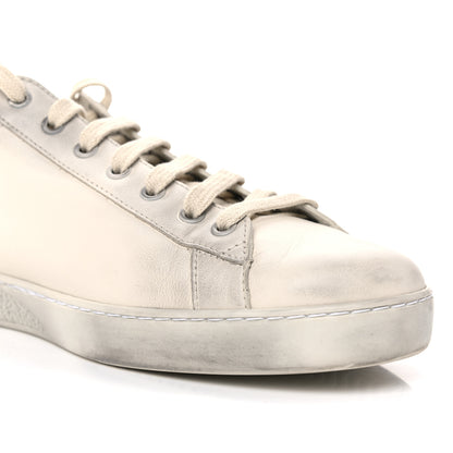 Gucci Distressed Calfskin Mens Ace Blade Sneakers 11 White 13 of 23