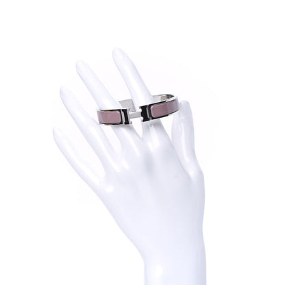 Hermes Enamel Narrow Clic Clac H Bracelet PM Bois De Rose 2 of 6