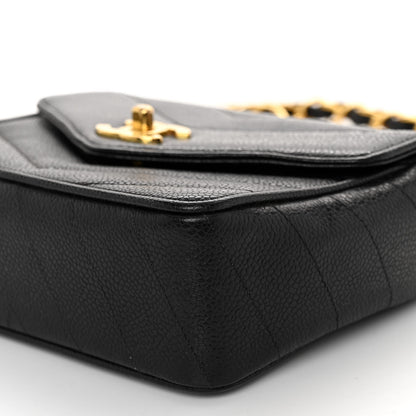 Chanel Caviar Chevron Mini Flap Black 10 of 10