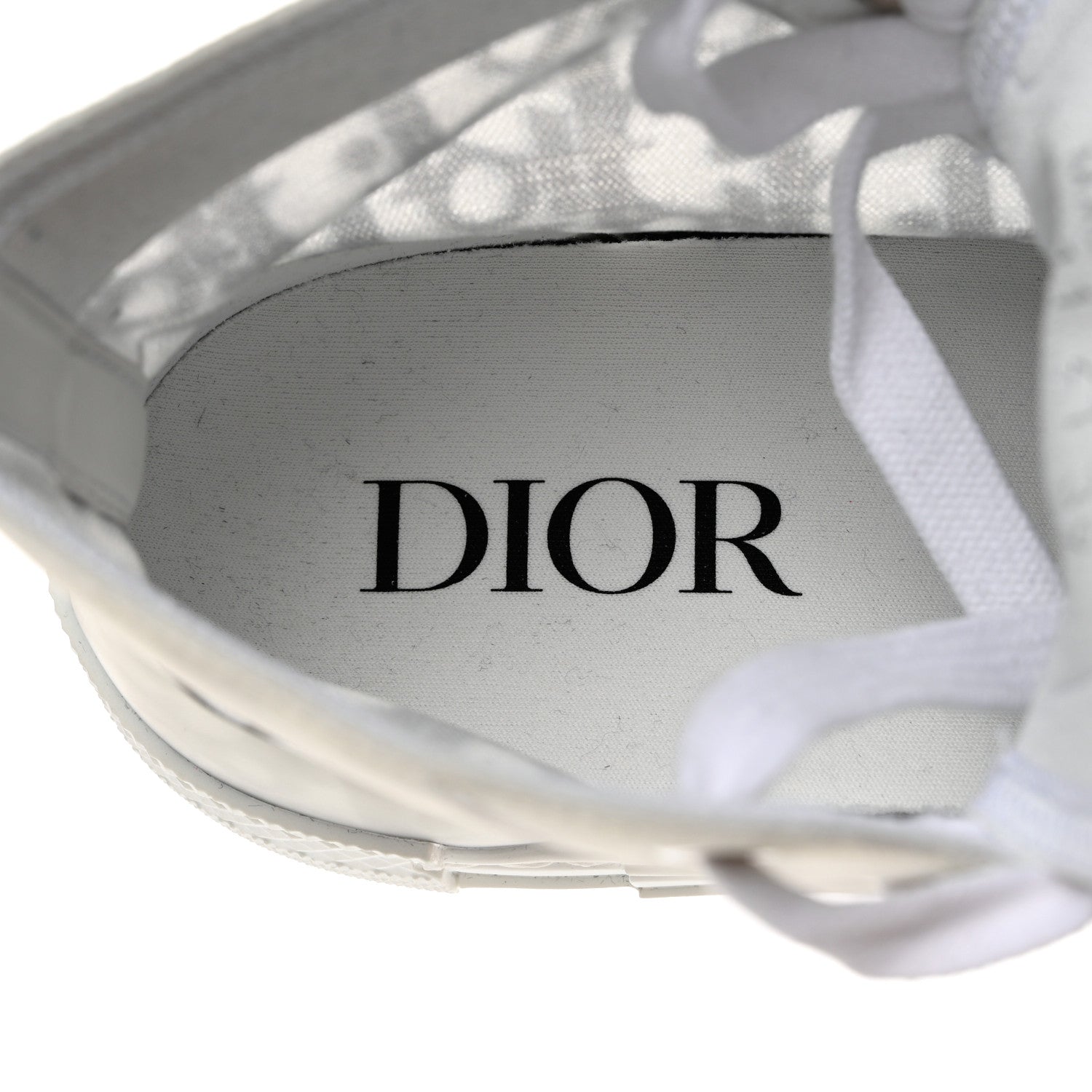 Christian Dior Technical Canvas Oblique Mens B23 High Top Sneakers 39 White Black 7 of 8