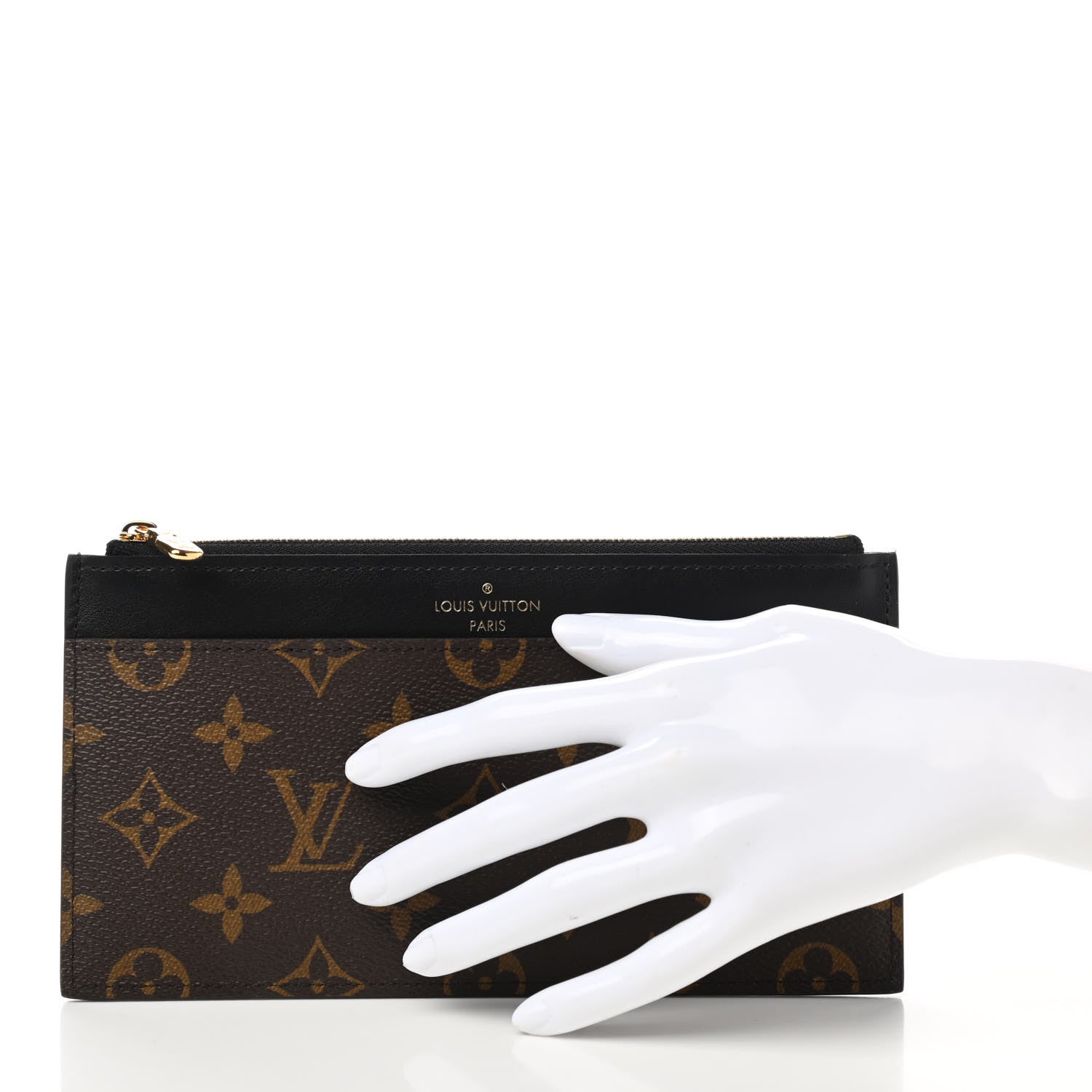 Louis Vuitton Monogram Slim Purse Black 2 of 7