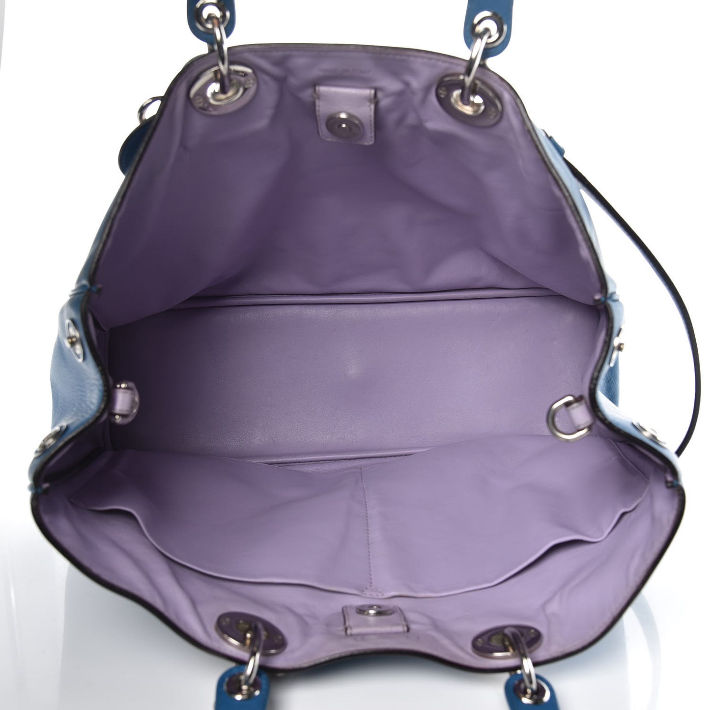 Smooth Calfskin Large Diorissimo Tote Blue